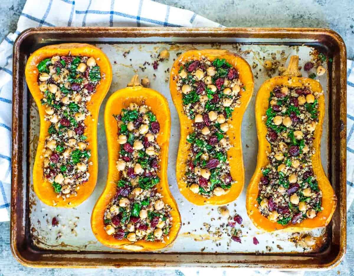 Easy Butternut Squash Quinoa Stuffing: Vegan & Make-Ahead